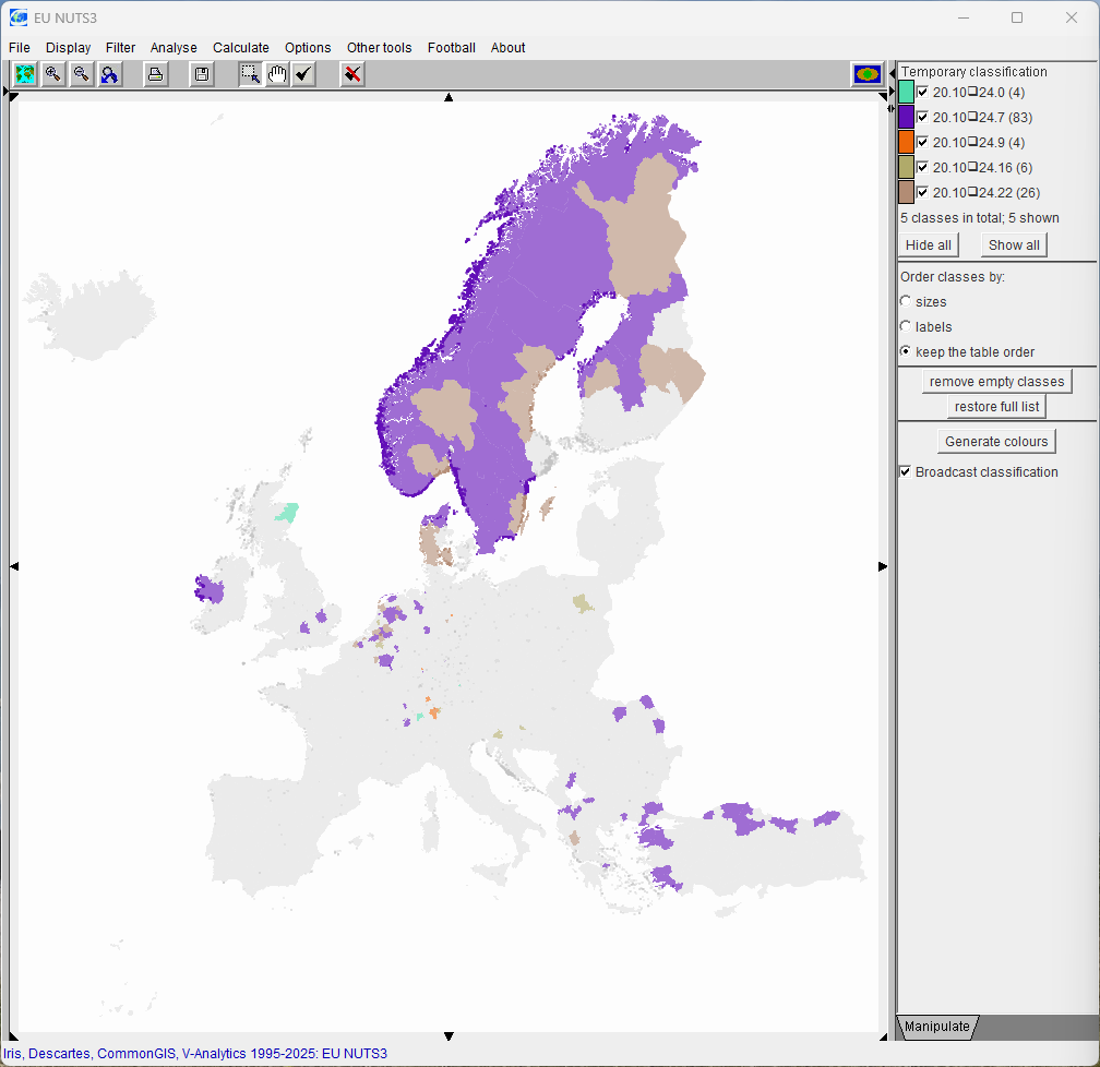 EU NUTS3 Map – Transition 20.10 to all K=24 clusters